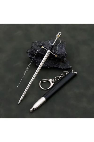 Choice 12 سم نارثيل 12 سم أراجورن نارثيل سيف سلسلة مفاتيح سيد الخواتم أندوريل...