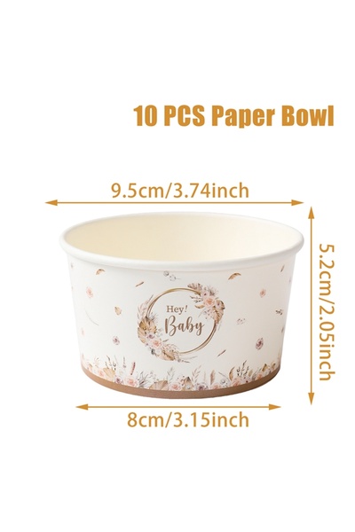 Choice1 style 1 10pcs Pink Blue Boy Or Girl Gender Reveal Party Paper Bowls B...
