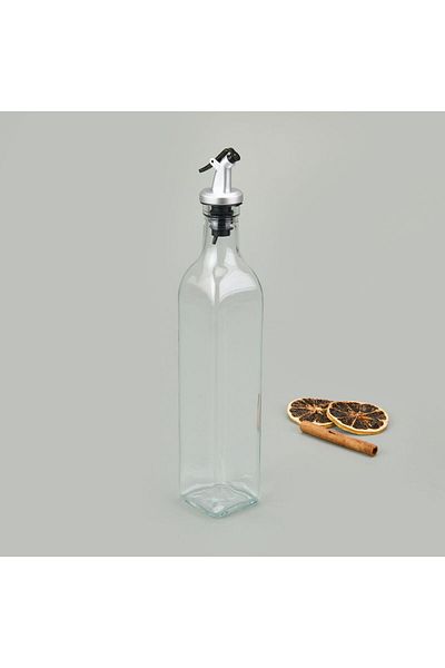 MATMEL Set of 2 Glass Oil Vinegar Jars - Transparent - 500 ml