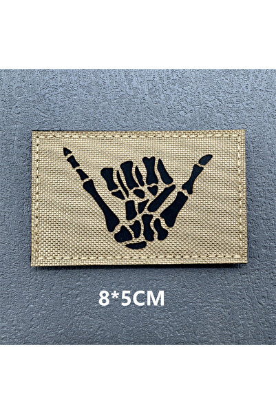 Choice قطعة واحدة من الرقع التكتيكية العاكسة للأشعة تحت الحمراء من النيكل الأسود، شارات خارجية بخطاف وحلقة، رقع معنويات