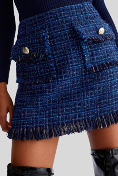 Liu Jo Kadın Kısa Tüvit Etek Mavi