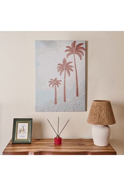 MATMEL Deco Palm Breeze Canvas Painting - Beige - 50X70 cm