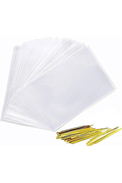 Choice 100 قطعة 35 × 45 سم أكياس هدايا شفافة من السيلوفان 30/50/100 قطعة، تغل...