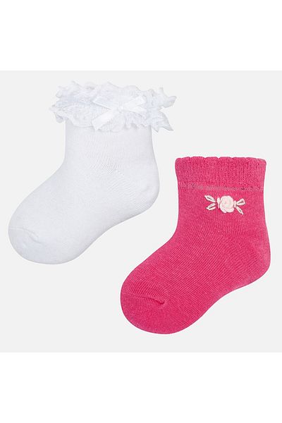 MAYORAL Girl's Fancy Socks White/Red