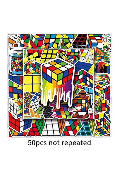 Choice مكعب سحري - 50 قطعة 50 قطعة مكعبات سحرية مصممة ألعاب كرتونية ملصقات مق...