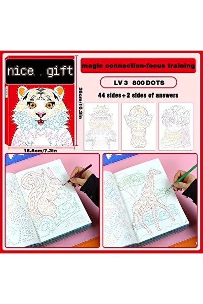 Choice 44 نمطًا معقدًا لكبار السن + إجابات، كتاب رسم متصل رقميًا، 3 مستويات ص...