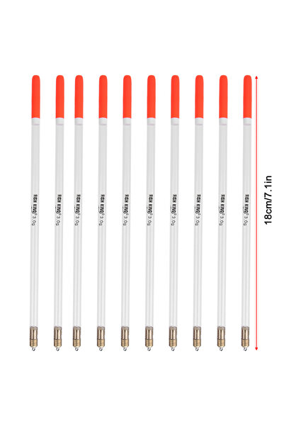 Choice 3.0 10Pcs Durable Plastic Fishing Floats Bobber Stick Tube Multi Purpo...