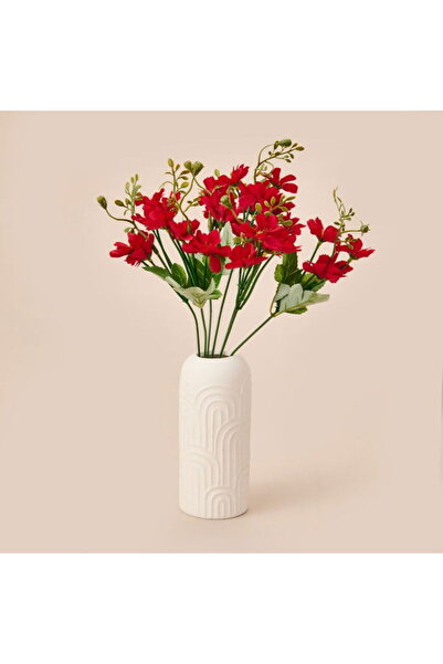 Q-Art Dekoratif Yapay Papatya - Bordo - 34 cm