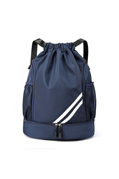 Choice حقيبة ظهر رياضية زرقاء داكنة لكرة السلة للسفر في الهواء الطلق ومقاومة ...