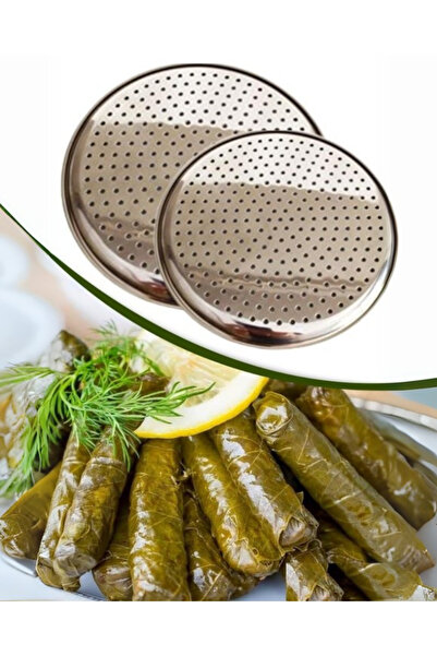 Parmeva 2'li Paslanmaz Çelik Delikli Pizza Lahmacun Dolma Altlığı Tepsisi