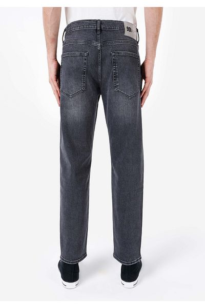 Colin's Loose Straight Fit Mid Waist Straight Leg Men's Gray Jean Trousers