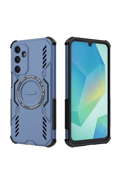 SKYDDAR INNOVATION Carcasă pentru Samsung Galaxy A16 4G / Galaxy A16 5G, ArmorMag, Magsafe, set de autocolante, albastră