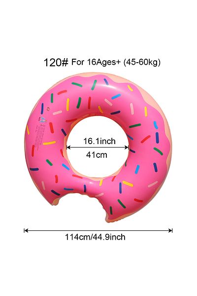 Choice Pink 120 Inflatable Doughnut Swimming Ring,Beach Toys Pool Floats for Kids, Pool Swim Floaties for A