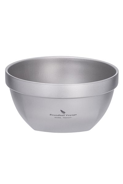 Choice Ti1162T 800ml Boundless Voyage Titanium Bowl Double Walled Oatmeal Food Rice Soup Bowl Portable Outd