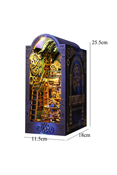 Choice مجموعة أدوات ركن الكتب JTSL-14A DIY لبيت الدمية الخشبي، تجميع أحجية ثل...