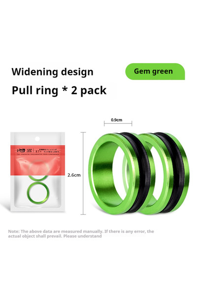 Choice جوهرة خضراء قطعتان قطعة واحدة/قطعتان من حلقات الكابل المصنوعة من سبائك...