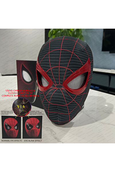Choice3 مع علبة ماسكارا، غطاء رأس سبايدرمان، قناع عيون متحركة، قناع سبايدرمان...