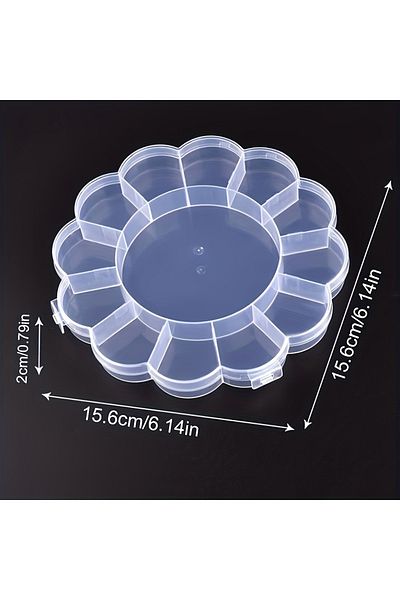Choice 1pc 1pc Diamond Painting Accessory Nail Sunflower Shape Parts Jewelry Box Case Clear Plastic Storage
