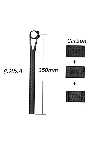 Choice عمود مقعد كربون MT05 elitaone مقاس 25.4 × 350 مم، مسافة التراجع 5/25 م...