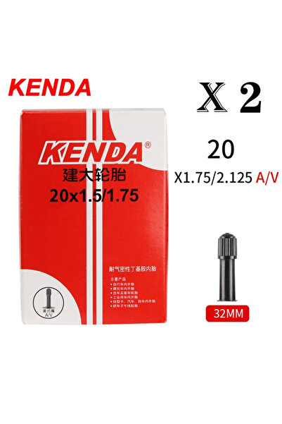 Kenda أنبوب داخلي للدراجة 20x1.75-2.125 AV 32L قطعتان 20/26/27.5/29/700c من مطاط بوتيل شريدر بريستا M