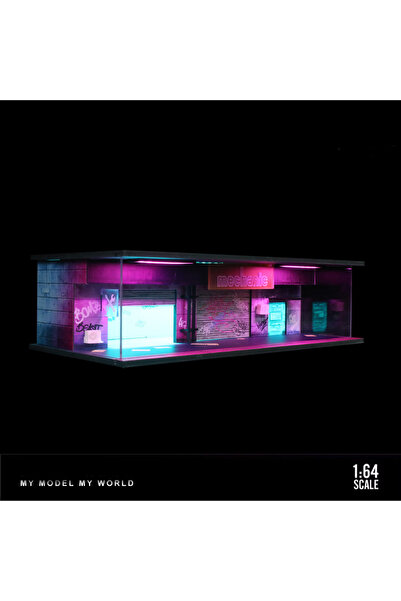 Choice1 MO914302 نموذج مرآب سيارة بمقياس 1:64 نموذج مرآب سيارة ديوراما مع أضو...