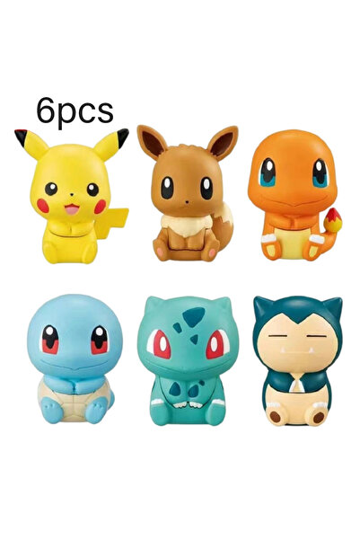 Choice 6pcs 6pcs Pokemon Pikachu Anime Toys Dolls for Kids Action Figure Toy Charmander Squirtle Cartoon Do