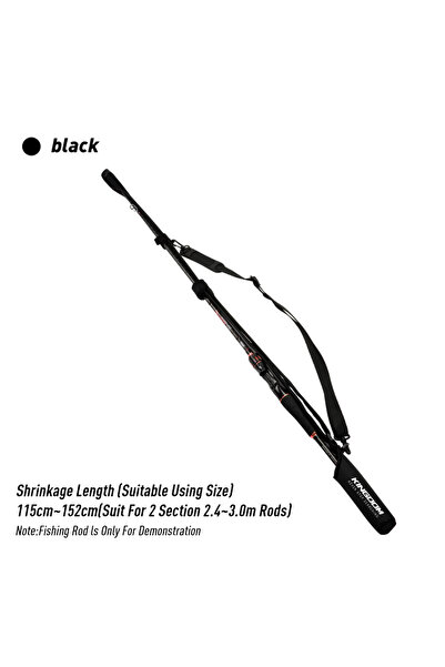 Kingdom حقيبة حماية محمولة لتخزين صنارة الصيد بطول 2.4 متر إلى 3.0 متر، حزام ...