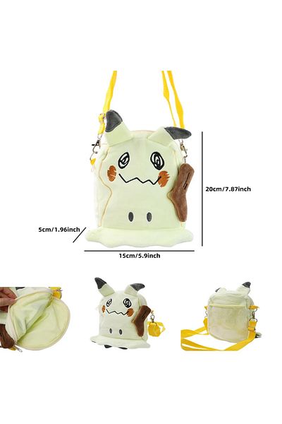 BANDAI Mimikyu bag Gengar Mimikyu Snorlax Rowlet Lucario Charmander Plush Backpack Pokemon Anime Shoulder B