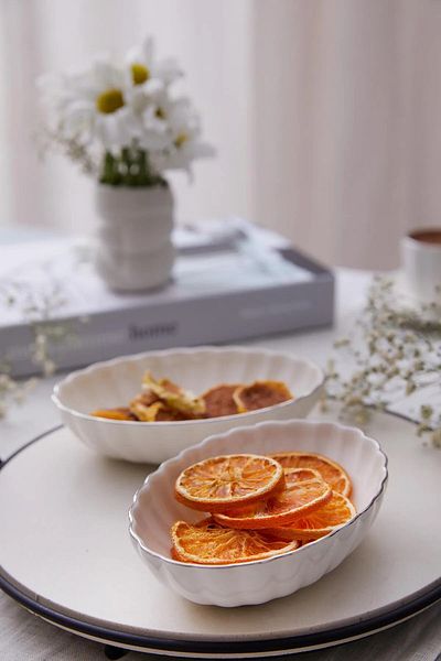 Kütahya Porselen Bone Luz Form Oval Bowl Platinum Mesh 6 Pieces 15cm Bnlzf15Okss2220