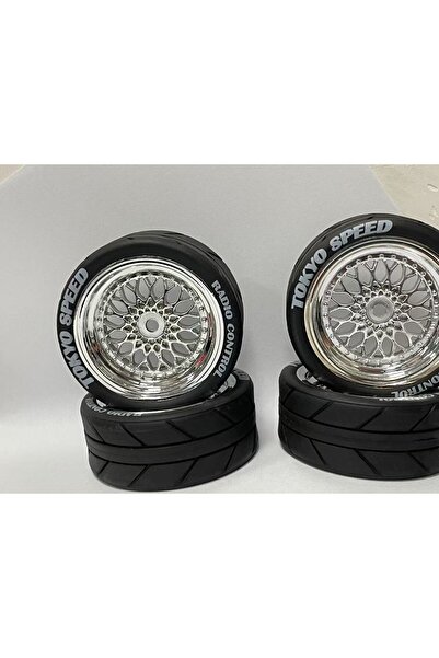 Choice Silver 4pcs 65mm 1/10 RC Drift Tires Wheels for Tamiya TT02 XV01 WRC On-Road Racing Flat Run