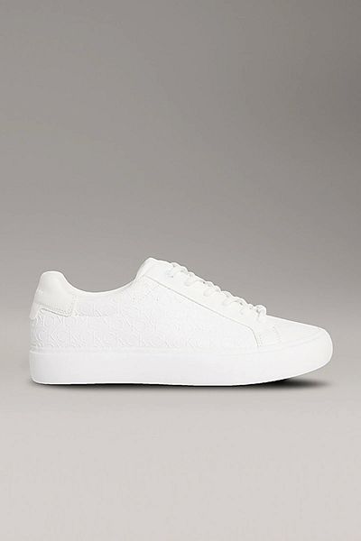 Calvin Klein Vulc Lace up Mono Pu White Women's Sneaker