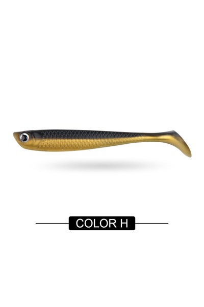 Choice طُعم صيد سمك باس ناعم من سبينبولر كولور-إتش بطول 5.5 سم، وذيل على شكل ...