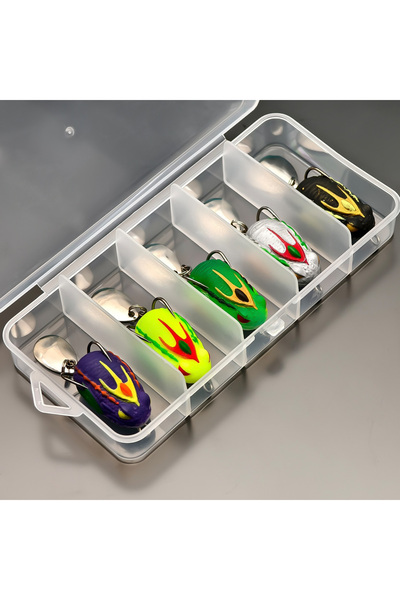 choice2 FCP-673 ANFS 5 قطع طُعم ضفدع صغير ناعم - طُعم صيد اصطناعي واقعي، ترتر...