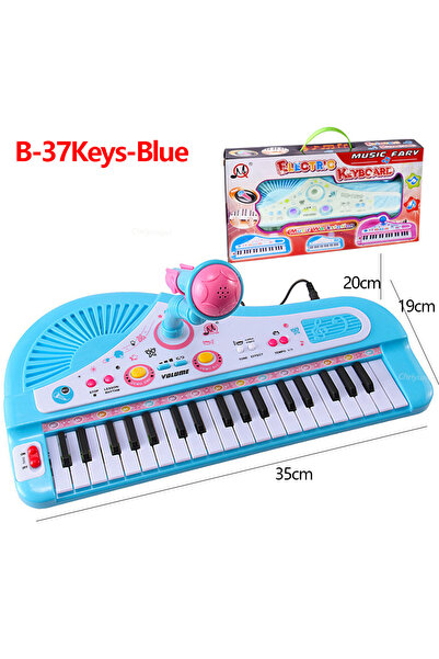 Choice4 B-37Keys-Blue 37 Keys Kids Electronic Piano Organ keyboard with Micro...