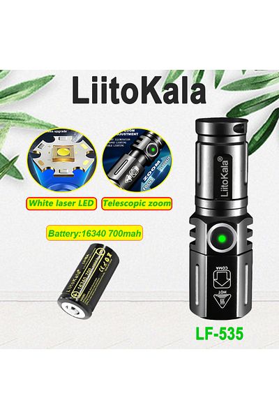 liitokala LF-535(Lii-16Ax1) LF-535 Multi-Function Portable Flashlight Carry-On Compact LED Light wit