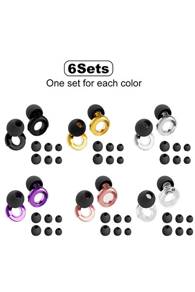 Choice 6 مجموعات من سدادات الأذن الدائرية الهادئة لتقليل الضوضاء أثناء النوم ...