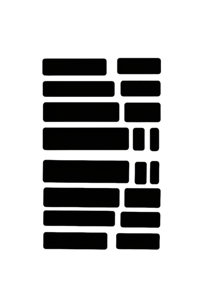 choice2 Black rectangle 1 Set Black Self-Adhesive Clothing Repair Patches Ass...