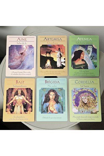 Choice Spanish Edition 10.5*7.5cm Goddess Guidance Oracle Deck 44 Pcs Oracle Cards
