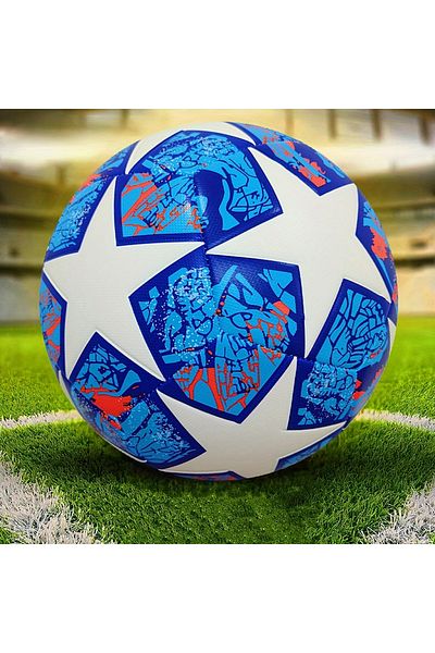 Choice Blue 1Pc Classic Size 5 Soccer Ball, Handmade PU Leather Soccer Ball, Durable Kicking Outdoor Sports