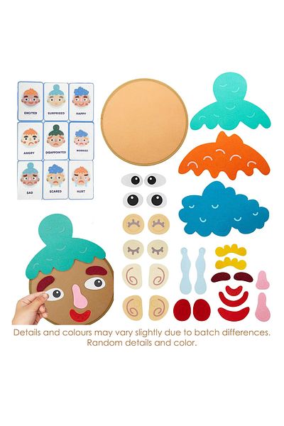 Choice Diy Face Kids Montessori Facial Expression Game Emotional Change Toys With 9pcs Cards Preschool Lear