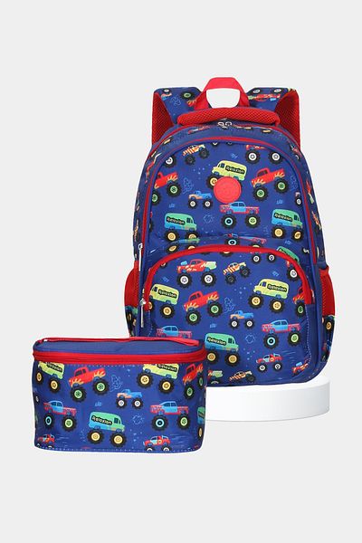 Relaxion Fed Set of 2 Primary School Backpack Set Orthopedic Back Supported Water Resistant