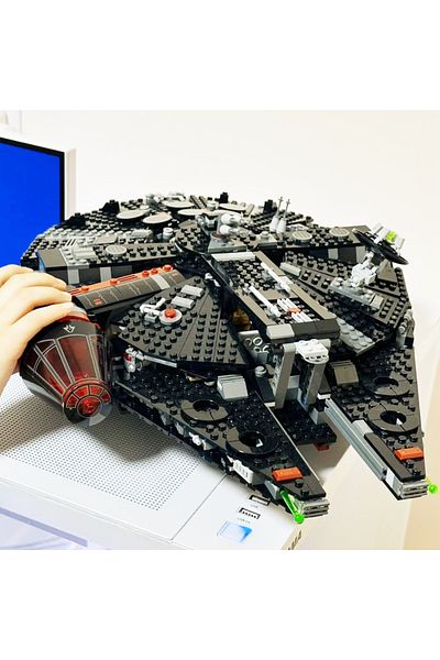 Choice 1579 قطعة 1579 قطعة MOC The Dark Falcon Modular Creative Street View Building Blocks Bricks Archite