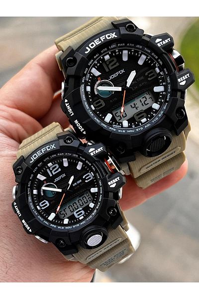 Joefox 3 Atm Water Resistant Couple Wristwatch Je.Cft.01 with 2 Years Warranty Special for Digital and Analog Couples