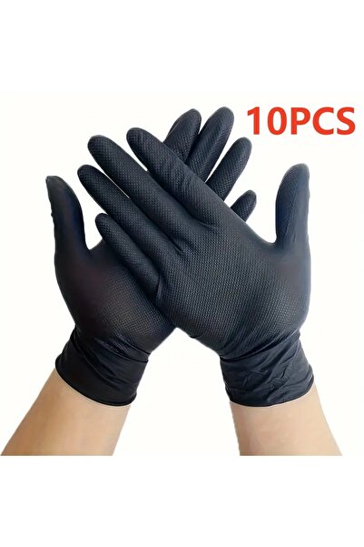 Choice قفازات النتريل الصناعية البرتقالية شديدة التحمل من إل دايموند بلاك، 10...