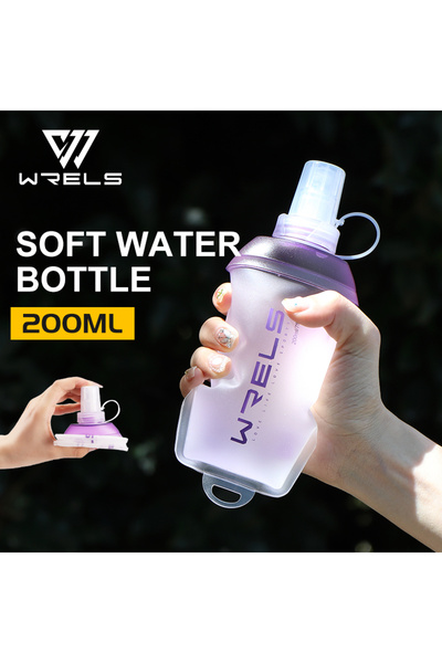 Choice زجاجة مياه رياضية خارجية WRELS أرجوانية 200 مل للتخييم والجري والدراجا...