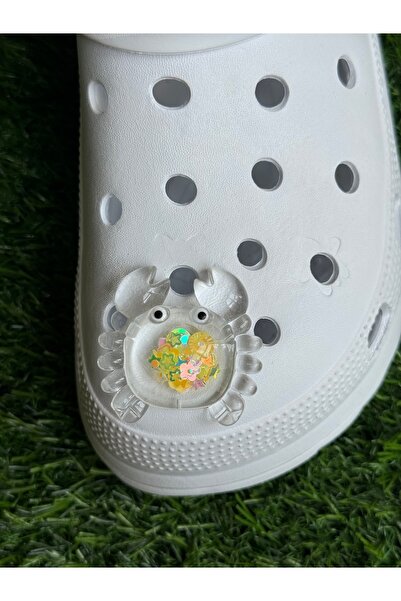 Crocs Karanlıkta Parlayan Yengeç Terlik Süsü/Üç Boyutlu Yengeçli Terlik Charmı/Jibbtiz