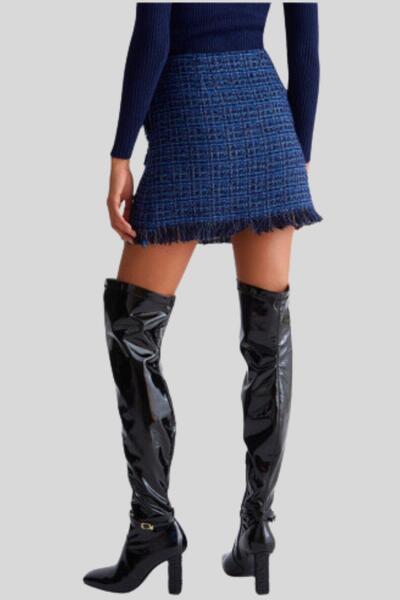 Liu Jo Kadın Kısa Tüvit Etek Mavi