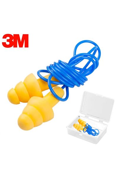 3M 3 pair with case Noise Reduction Earplugs 340-4004 Anti-Noise Swimming Earplugs Noise Insulation
