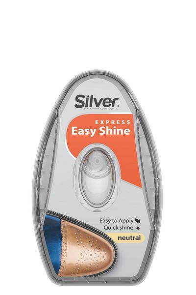 Silver Premium kit for leather goods: liquid cream, sponge, brush, deodorant