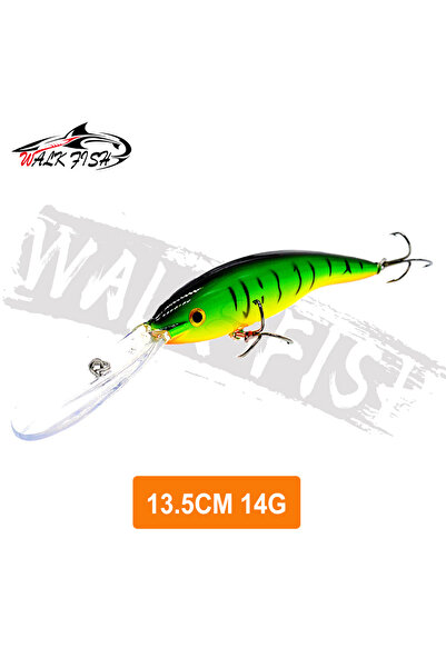 Choice نوع A-14 جرام WALK FISH 1 قطعة طُعم صيد سمك الشفة الطويلة 14 جرام 20 ج...